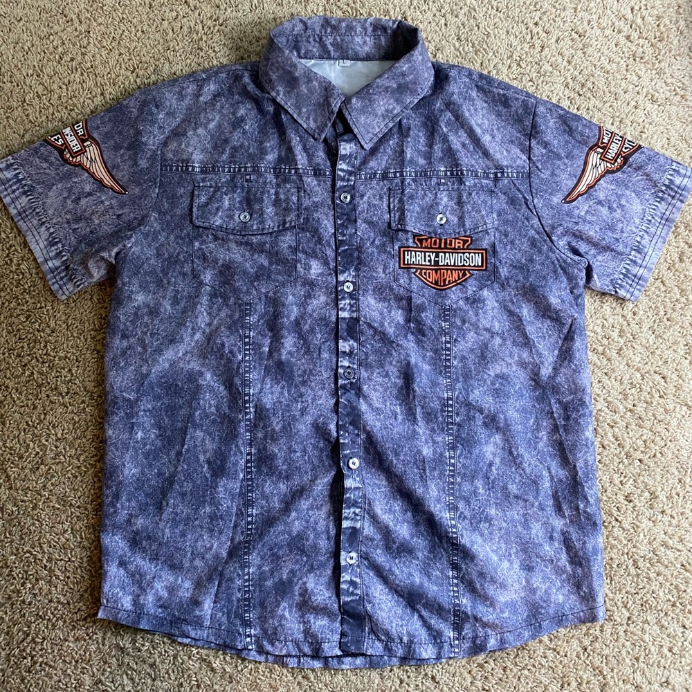 Harley Davidson Button Up